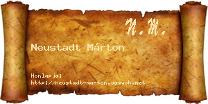 Neustadt Márton névjegykártya