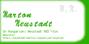 marton neustadt business card